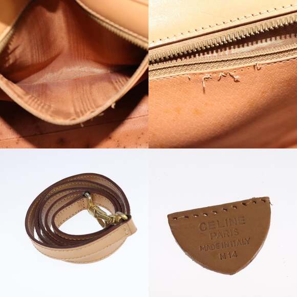 CELINE Macadam Canvas Hand Bag Pvc Leather Brown - Picture 12 of 12